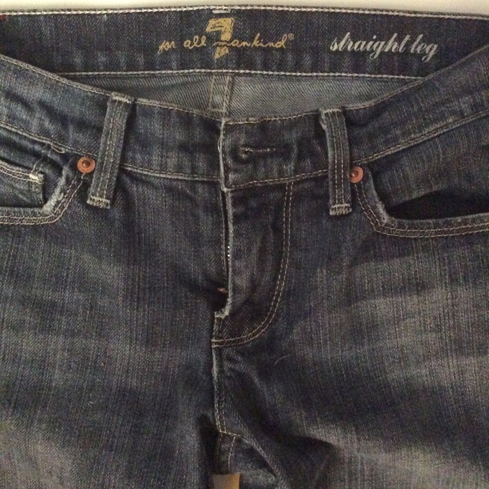 7 For All Mankind Straight Leg Jeans - Size 25